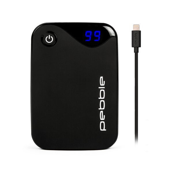 Veho Pebble P1 10,000mAh Power Bank with LED Indicator and Carry Pouch (Includes MFI Lightning Cable)