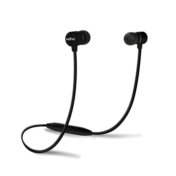 Veho ZB2 Bluetooth Wireless Earphones with MSTS, AAB-1 and Magnetic Coupling Function - Black