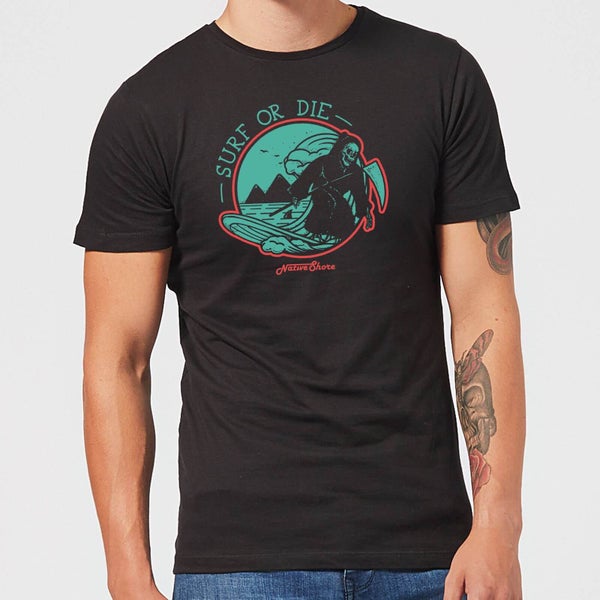 T-Shirt Homme Surf Or Die Native Shore - Noir