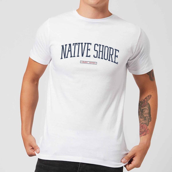 T-Shirt Homme Varsity Curved Native Shore - Blanc