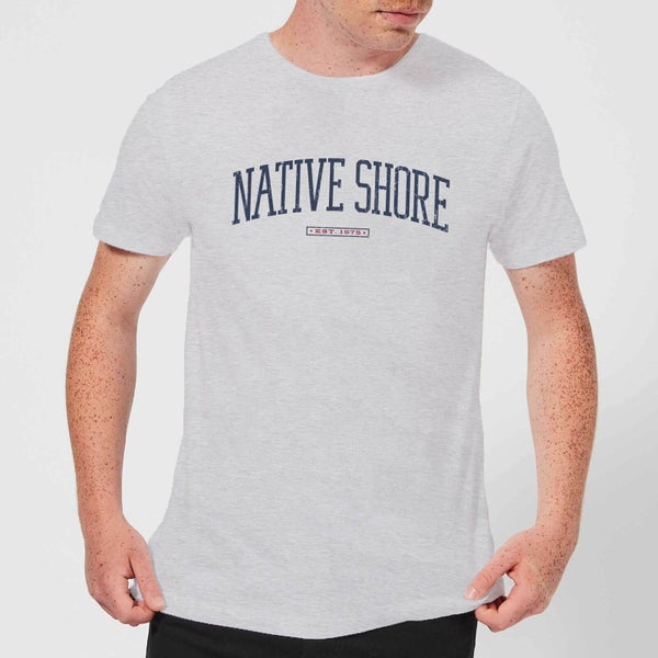 Native Shore Varsity Curved Men's T-Shirt - Grey