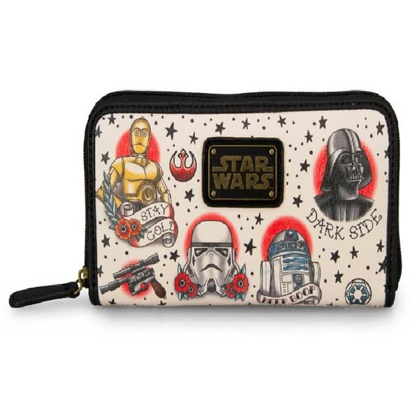 Loungefly Star Wars Tattoo Flash Print Faux Leather Wallet