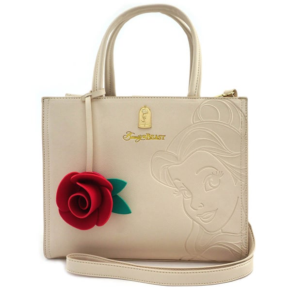 Loungefly Disney Beauty and the Beast Belle Embossed Charm Bag