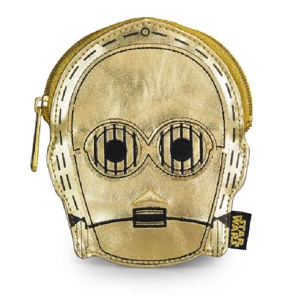 Loungefly Star Wars C-3PO Metallic Gold Faux Leather Face Coin Bag