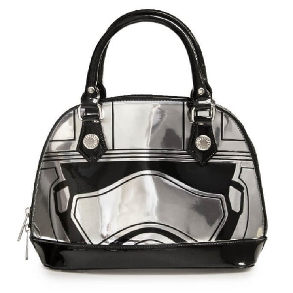 Loungefly Star Wars Captain Phasma Silver Metallic Embossed Dome Bag