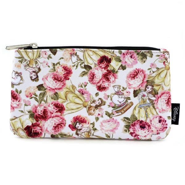 Loungefly Disney Beauty and the Beast Character Floral AOP Pencil Case