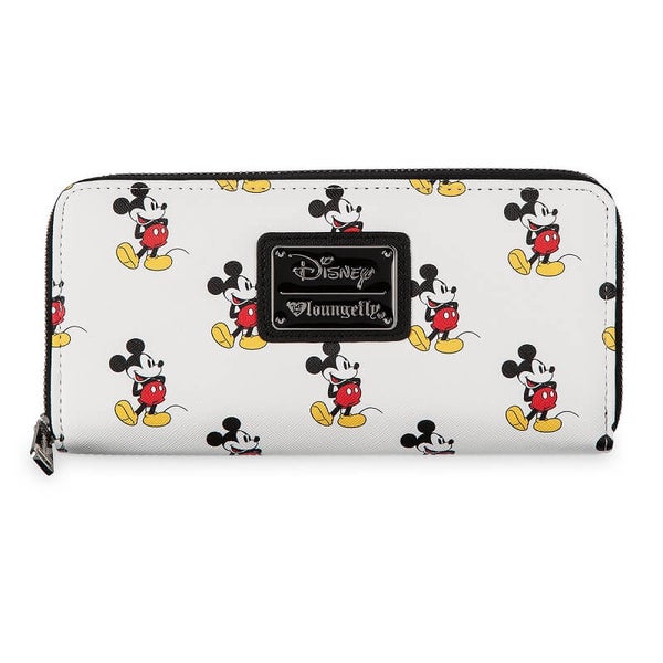 Loungefly Disney Classic Mickey Mouse AOP Zip Around Wallet - IWOOT UK