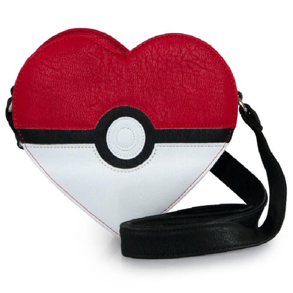 Loungefly Pokémon Pokéball Heart Shaped Cross Body Bag