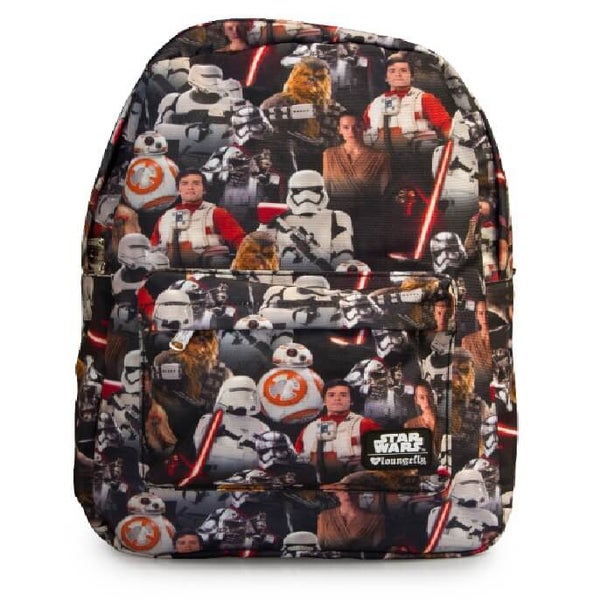 Loungefly Star Wars The Force Awakens Multi Character Nylon Backpack
