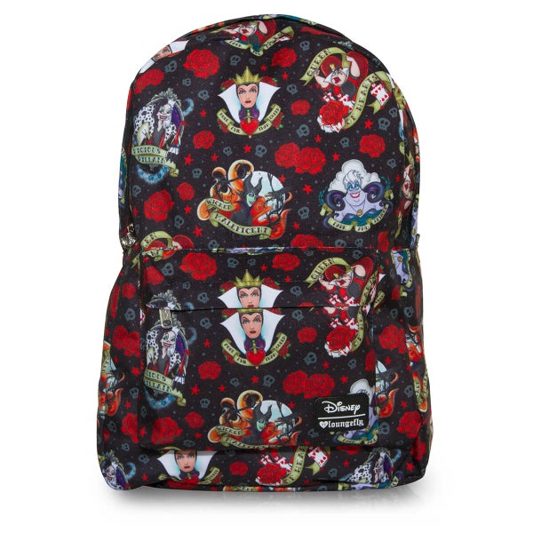 Loungefly Disney Villains Tattoo AOP Backpack