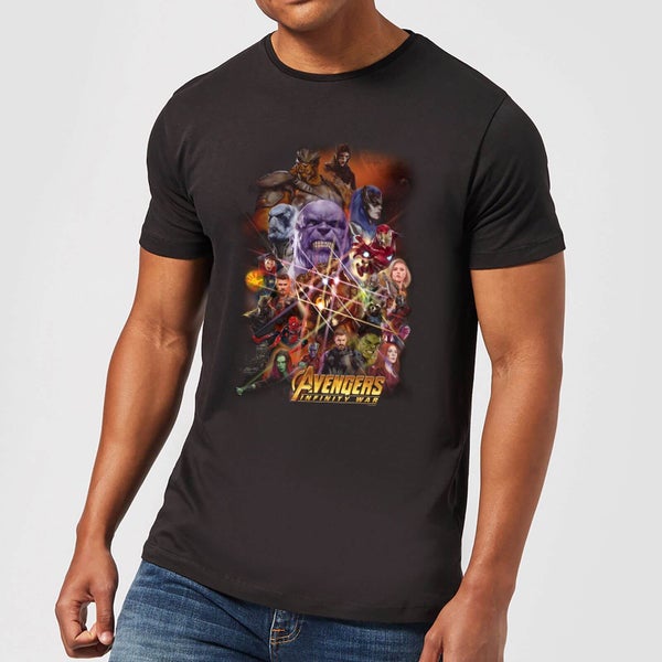 T-Shirt Homme Team Portrait Avengers - Noir