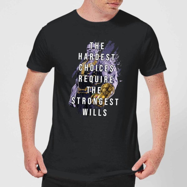 T-Shirt Homme The Strongest Will & Thanos Avengers - Noir