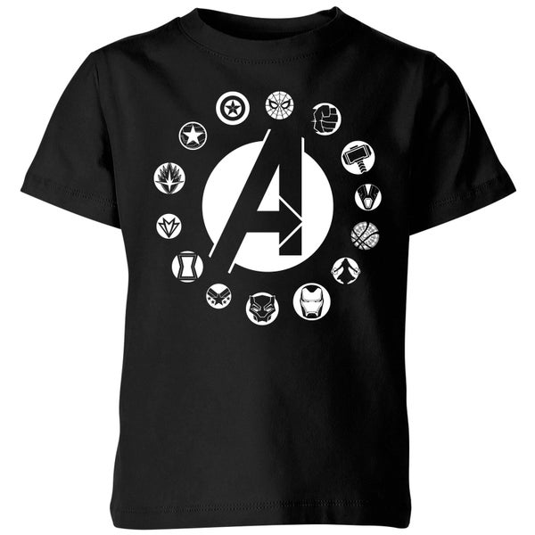 T-Shirt Enfant Team Logo Avengers - Noir