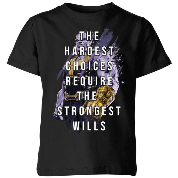 Avengers The Strongest Will Kinder T-shirt - Zwart