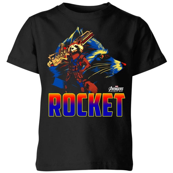 T-Shirt Enfant Rocket Raccoon Avengers - Noir