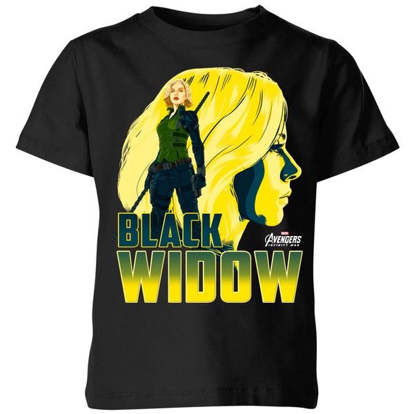 Camiseta Marvel Vengadores Viuda Negra - Niño - Negro