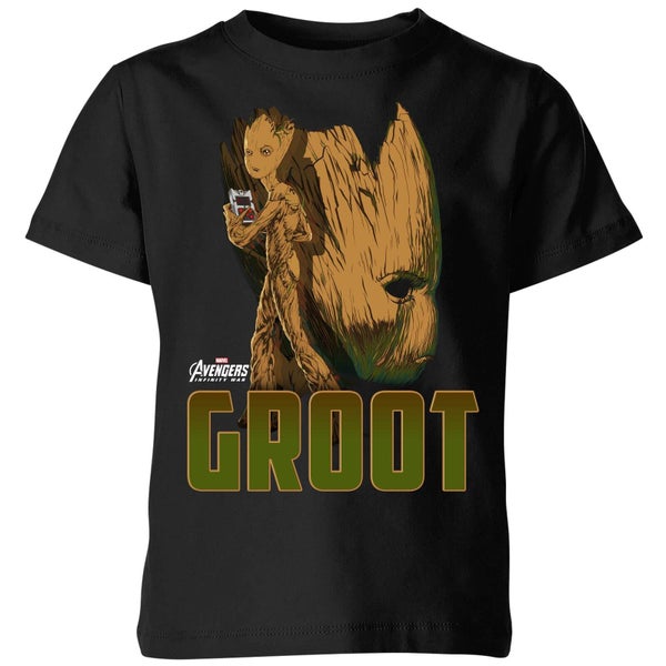 T-Shirt Enfant Groot Avengers - Noir