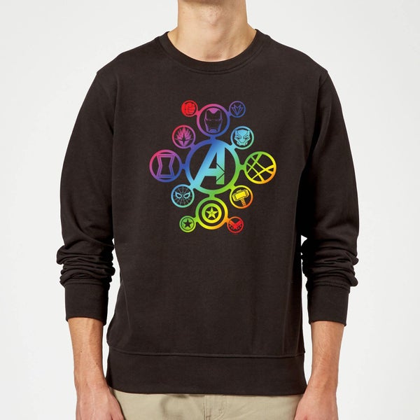 Avengers Rainbow Icon Sweatshirt - Black