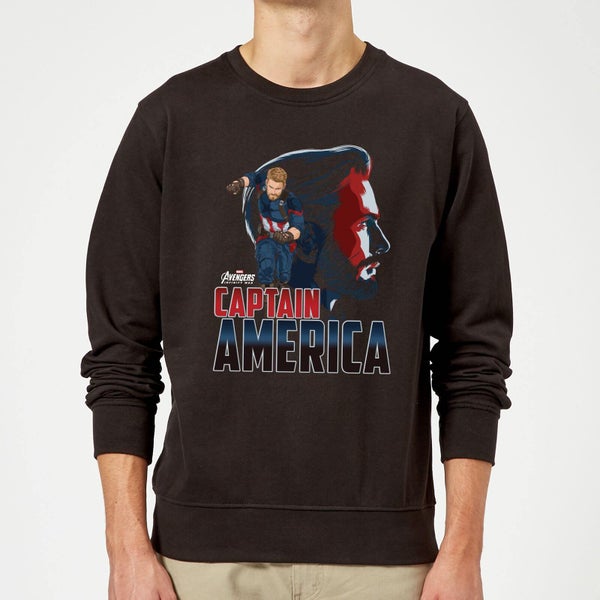 Avengers Captain America Sweatshirt - Black