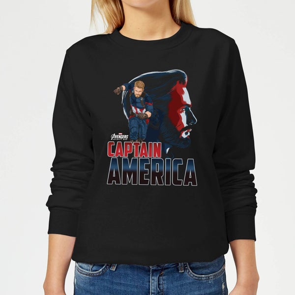 Sweat Femme Captain America Avengers - Noir