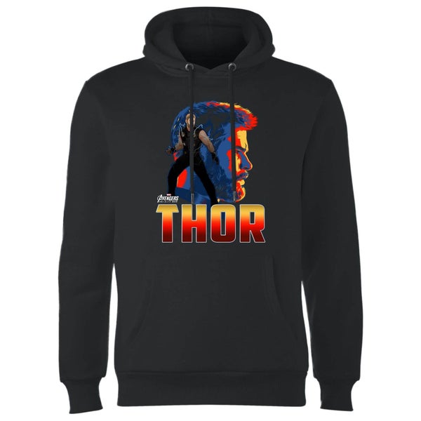 Sweat à Capuche Homme Thor Avengers - Noir
