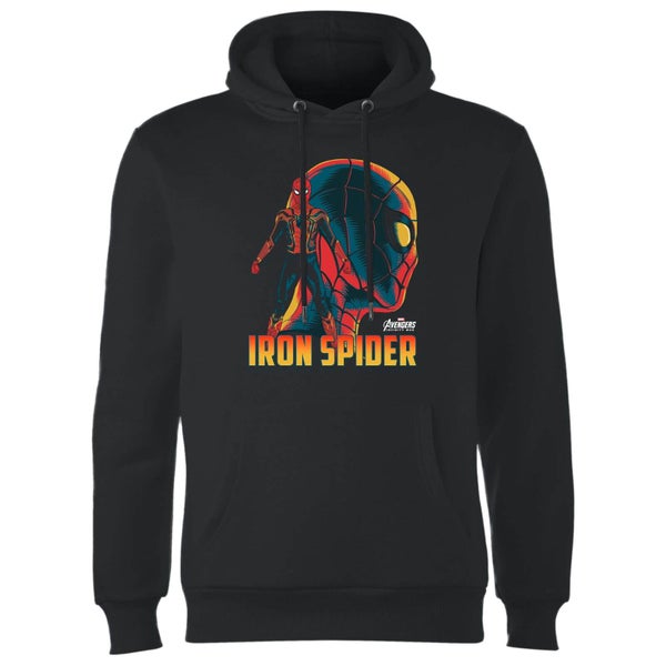 Sweat à Capuche Homme Iron Spider Avengers - Noir