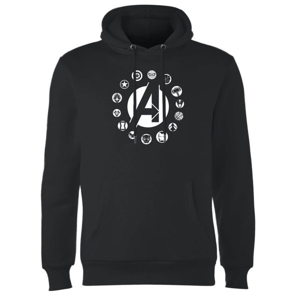Avengers Team Logo Hoodie - Black