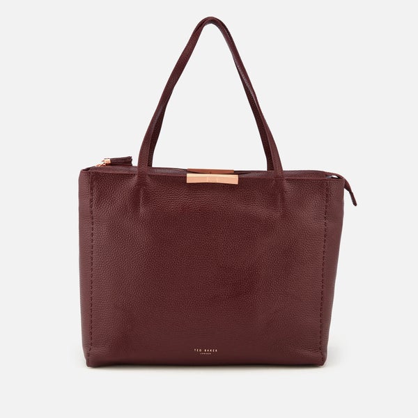 Ted Baker Women's Caullie Bow Detail Soft Shopper Bag - Deep Purple
