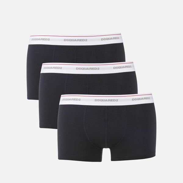 Dsquared2 Men's Triple Pack Trunk Boxer Shorts - Black