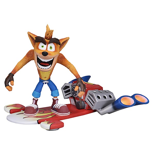 NECA Crash Bandicoot - 7" Action Figure - Deluxe Hoverboard Crash