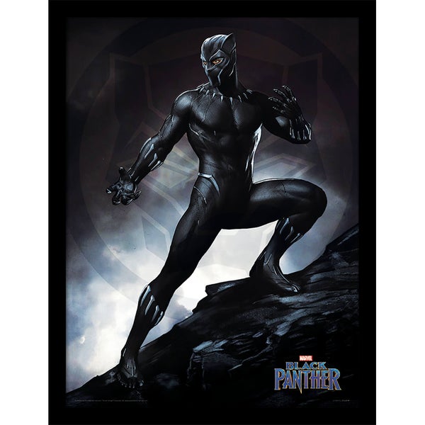 Black Panther (Stance) Framed 30 x 40cm Print