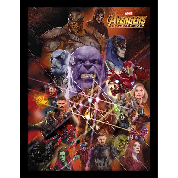 Avengers: Infinity War (Gauntlet Character Collage) Framed 30 x 40cm Print