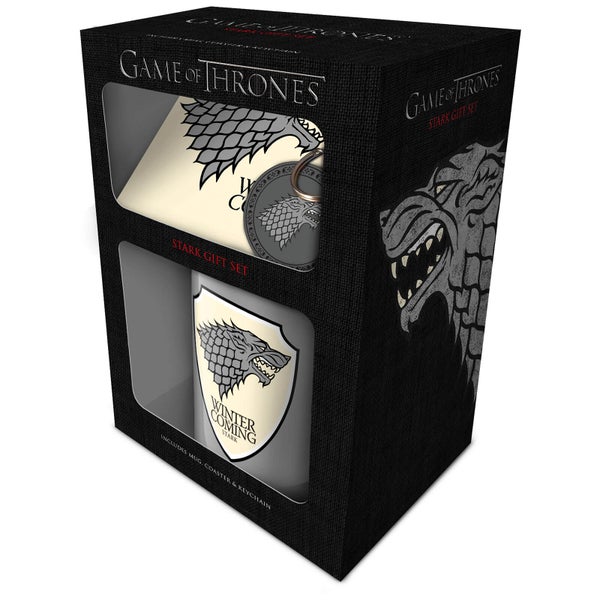 Game Of Thrones (Stark) Mug, Coaster and Keychain Set