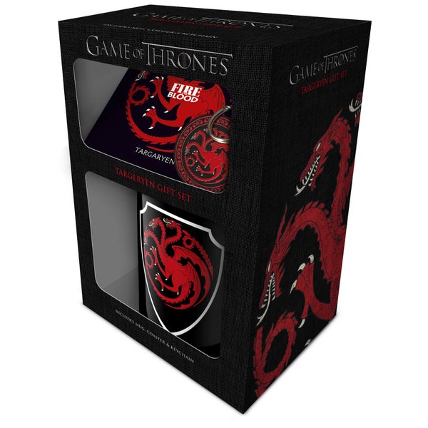 Game Of Thrones (Targaryen) Mug, Coaster and Keychain Set