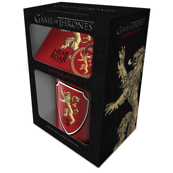 Game Of Thrones (Lannister) Mug, Coaster and Keychain Set
