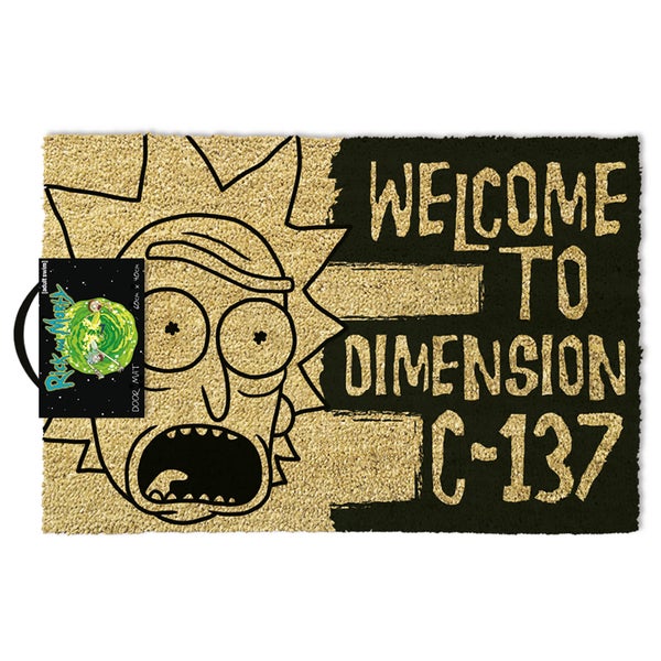 Rick and Morty (Dimension C-137 Black) Doormat