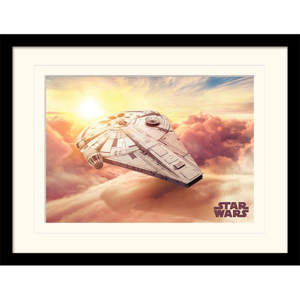 Solo: A Star Wars Story (Millennium Falcon) Mounted & Framed 30 x 40cm Print