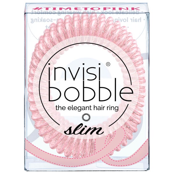 invisibobble 電話線無痕髮圈 SLIM 粉紅 - 關懷乳癌粉紅限量版