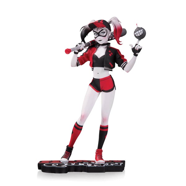 Harley Quinn Red, White and Black by Mingjue Helen Chen Statue - 18 cm