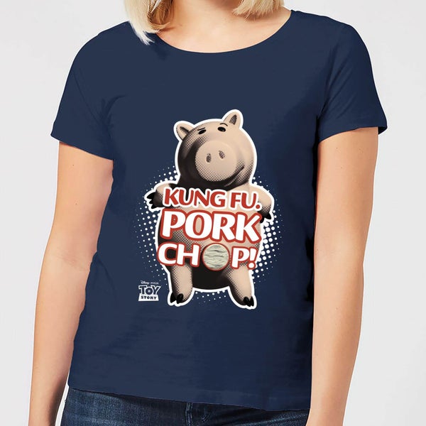 Toy Story Kung Fu Pork Chop Dames T-shirt - Navy