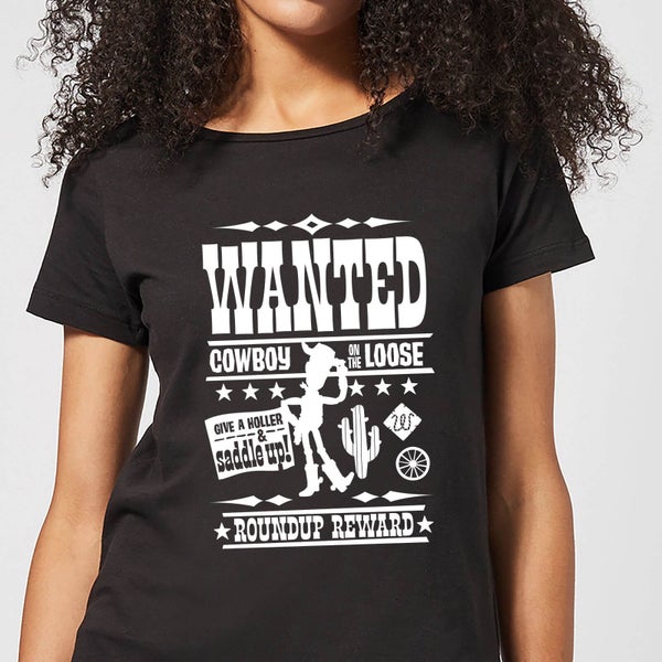 T-Shirt Femme Affiche Wanted Toy Story - Noir