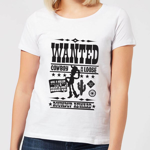 T-Shirt Femme Affiche Wanted Toy Story - Blanc