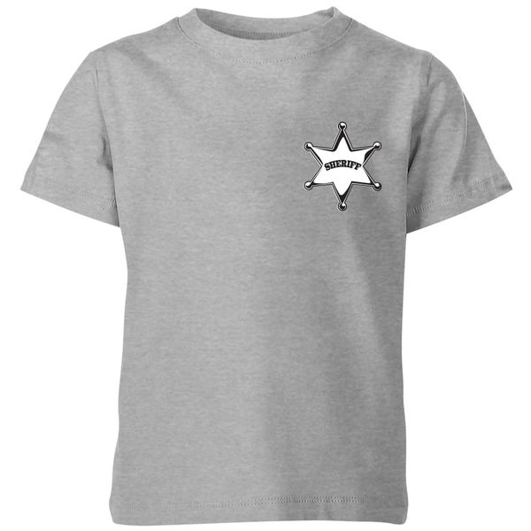 Toy Story Sheriff Woody Badge Kids' T-Shirt - Grey