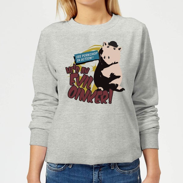 Toy Story Evil Oinker Women's Sweatshirt - Grey