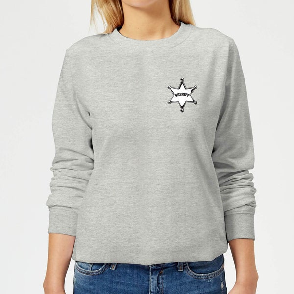 Toy Story Sheriff Woody Badge Women's Sweatshirt - Grey