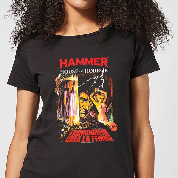 Hammer Horror Frankenstein Crea La Femme Women's T-Shirt - Black - S
