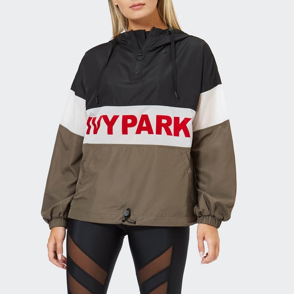Ivy Park Women's Sheer Flocked Active Logo Jacket - Black