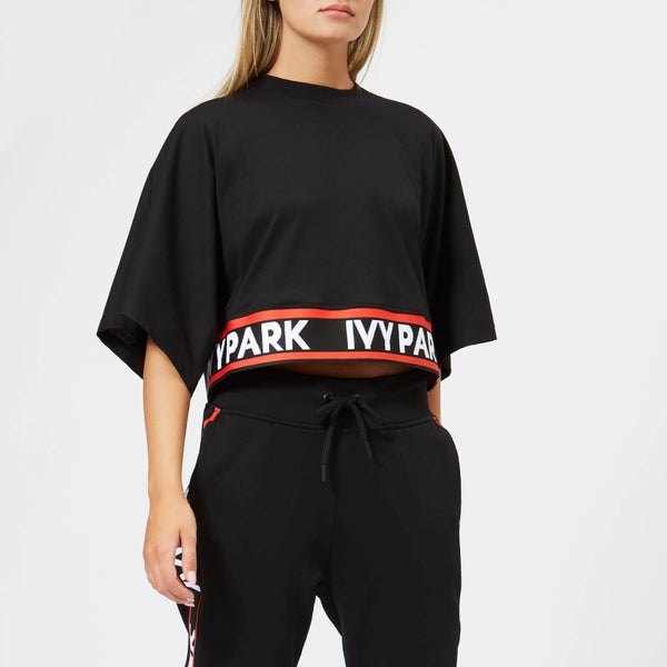 Ivy Park Women's Flatknit Crop T-Shirt - Black