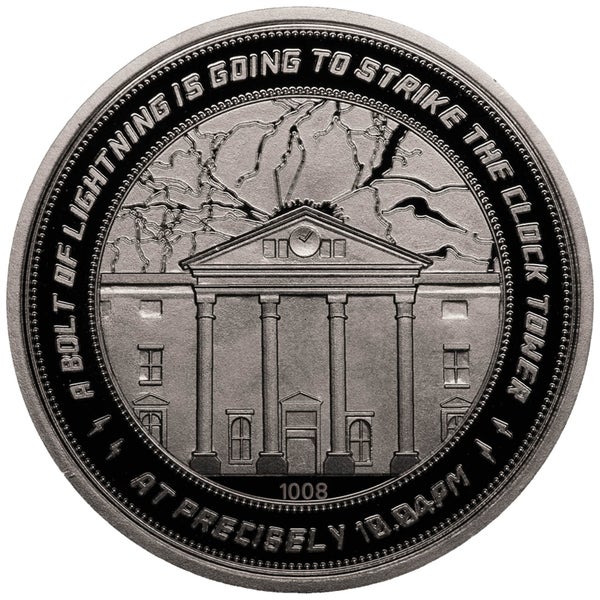 Zurück in die Zukunft „Uhrenturm“ Sammlermünze in limitierter Auflage: Silbervariante