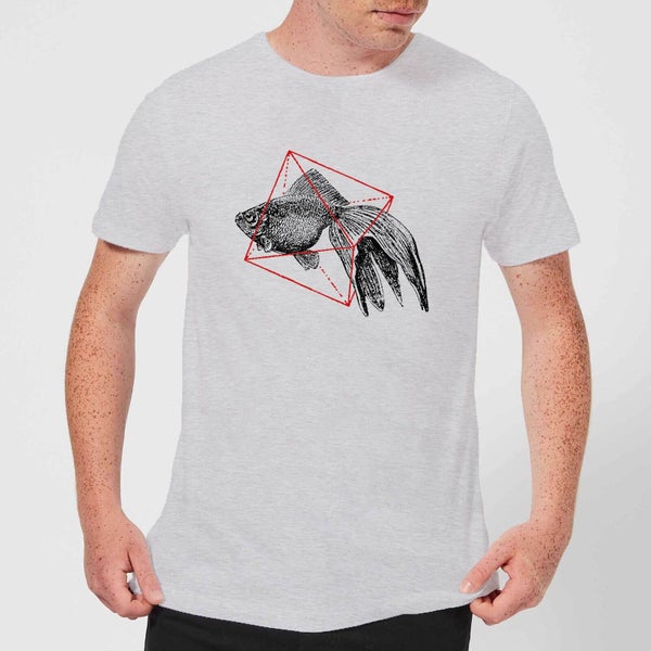 Florent Bodart Fish In Geometry Men's T-Shirt - Grey